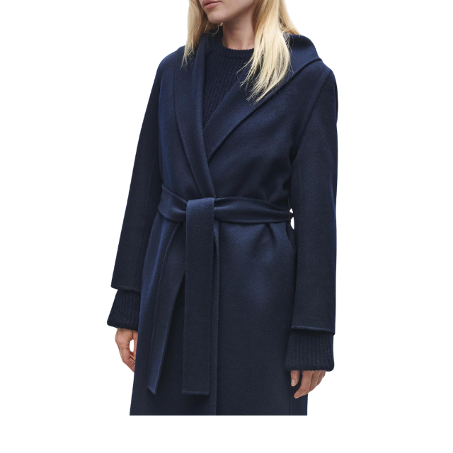 Corsica - Frakke - navy - uld med hætte