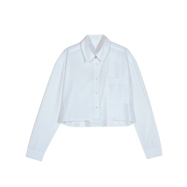 Delg - Skjorte - White - kort bomuld