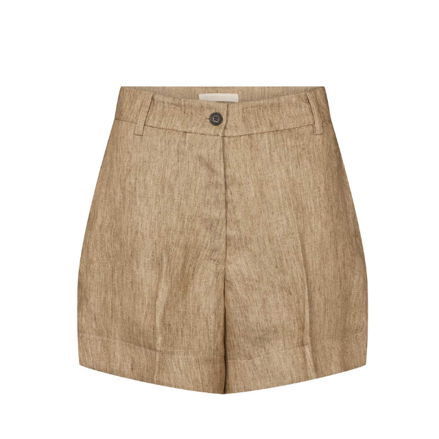 Nixia - Shorts - Camel - Hør