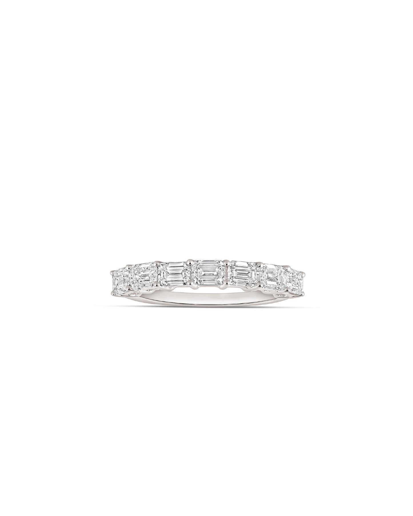 Ring - baguette - diamanter - hvidguld