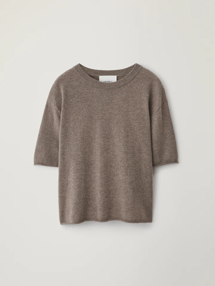 Cila - Kortærmet T-Shirt - Truffle - Cashmere -