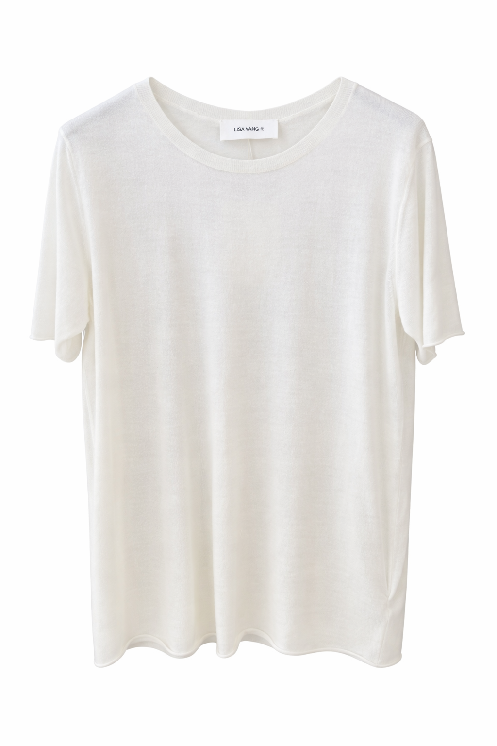 T-Shirt - Ari - Kortærmet - Tynd strik - Kasmir - Ivory