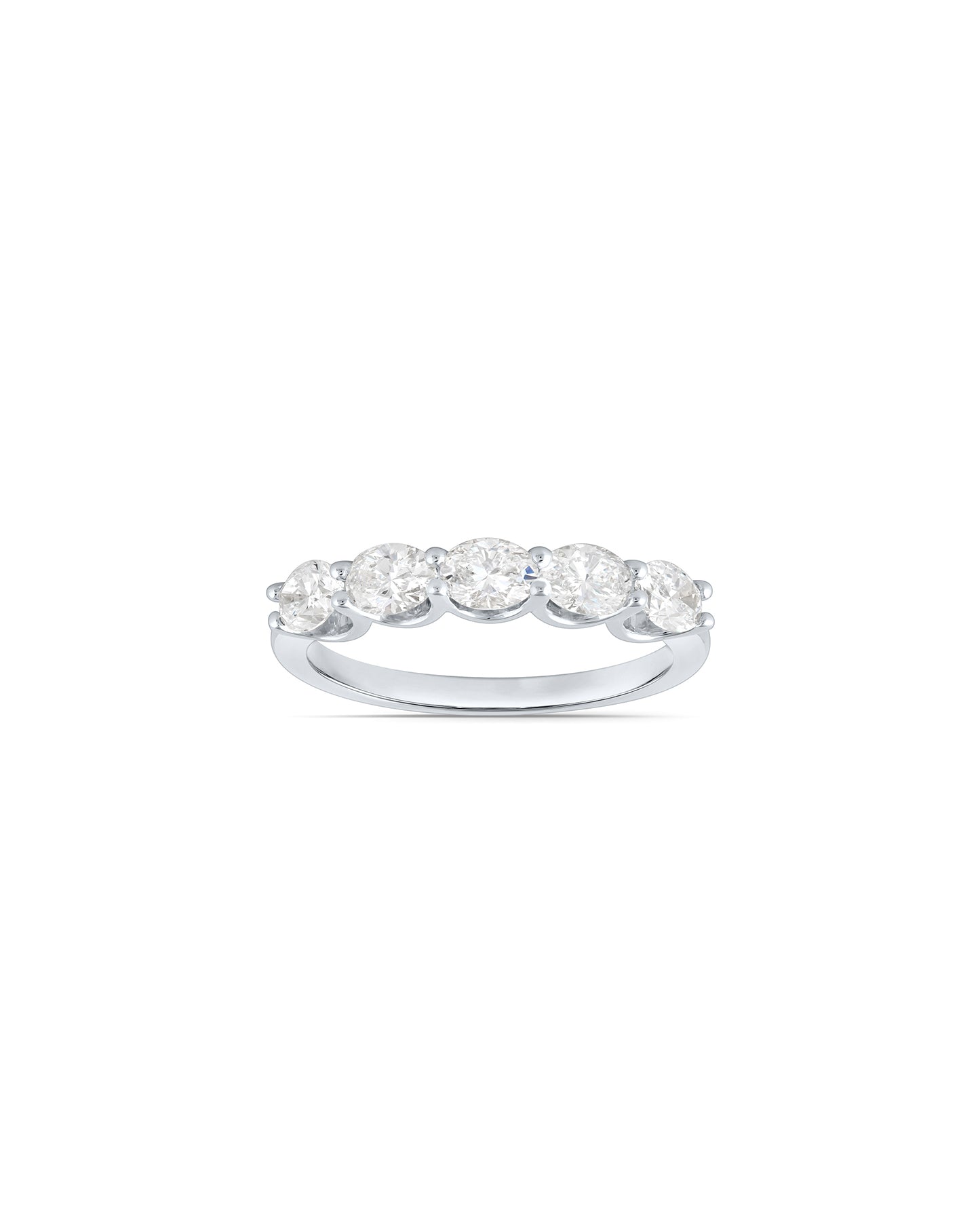 Ring - oval - 1 ct. - hvidguld