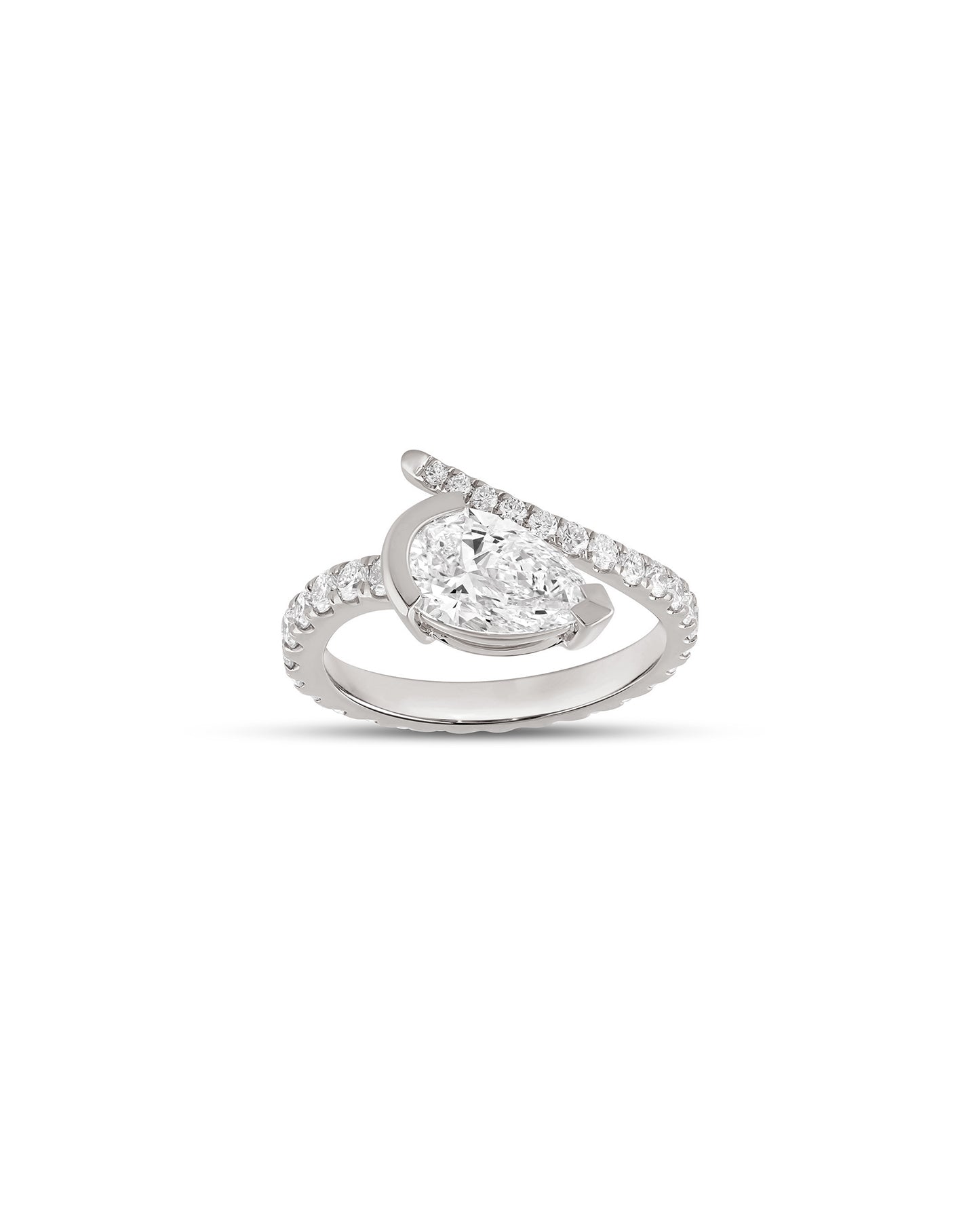 Ring - snake - diamanter - hvidguld