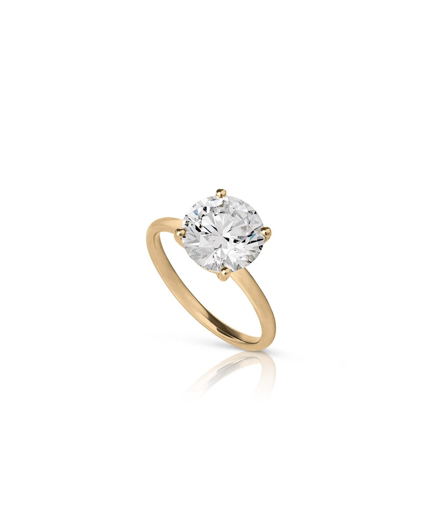 Ring - Solitaire - 3 ct. - Gult guld