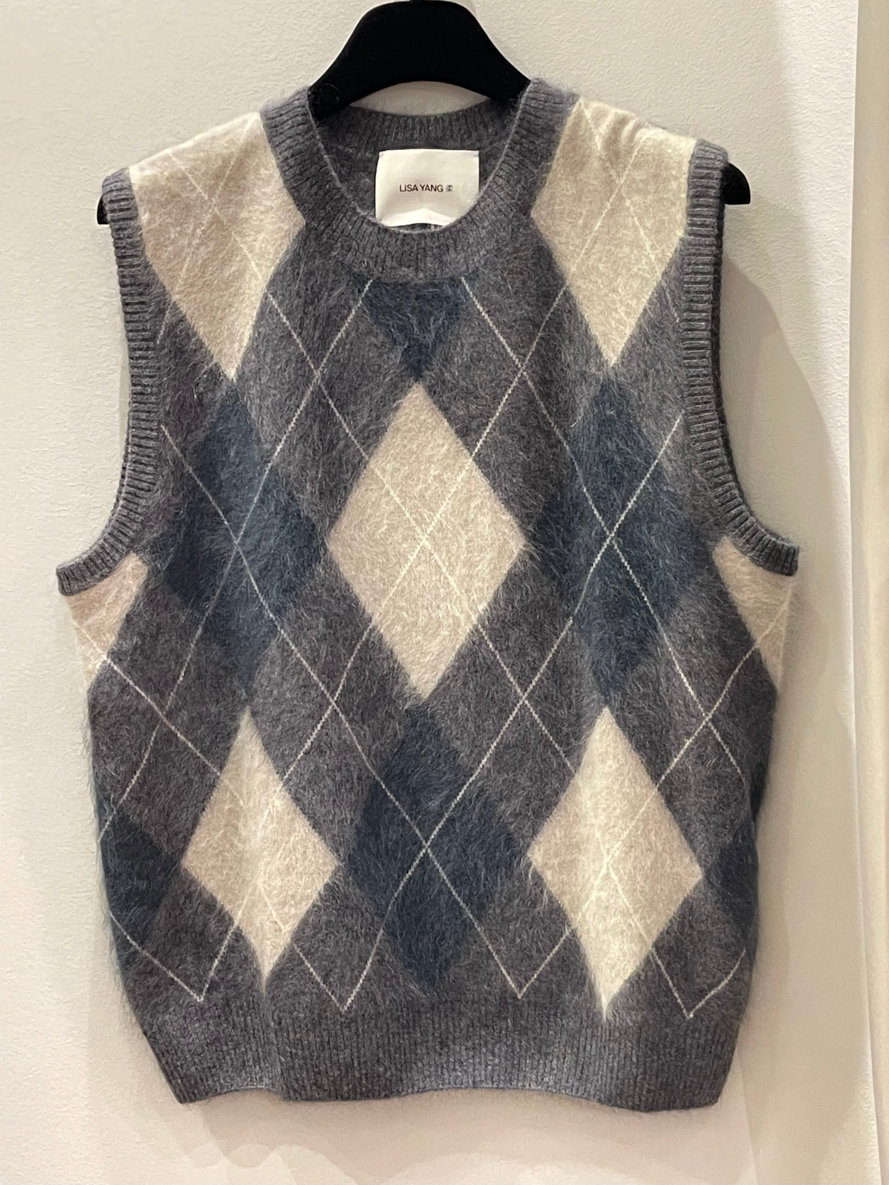 Lisa Yang - Yasmin vest - Graphit - Harlekintern - Flerfarvet