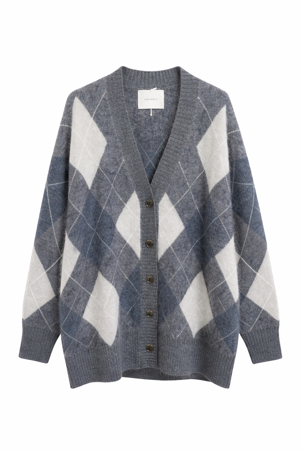 Elaria Cardigan - Børstet Cashmere - Harlekinternet - Graphit
