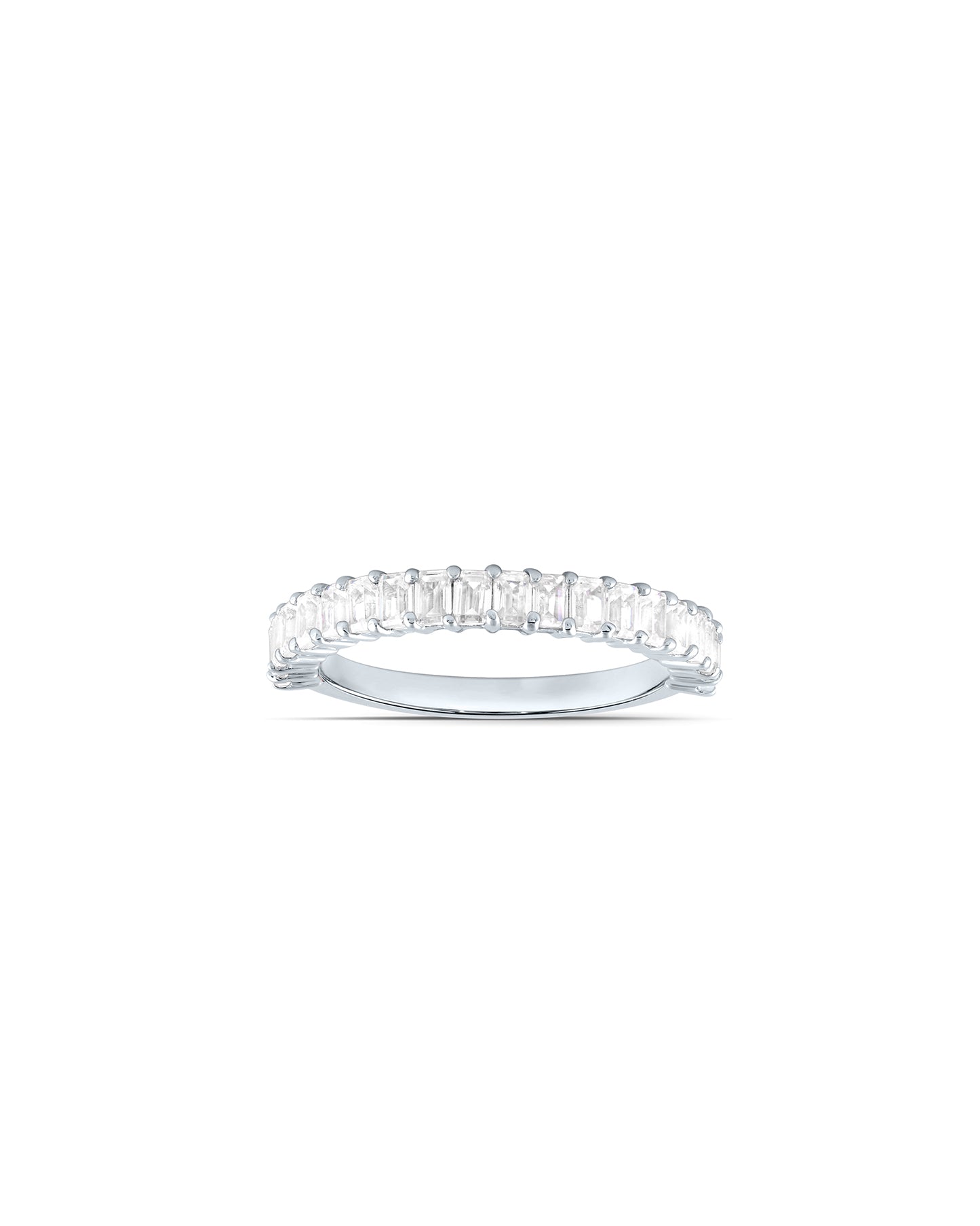Ring baguette - 1 carat - diamanter - hvidguld