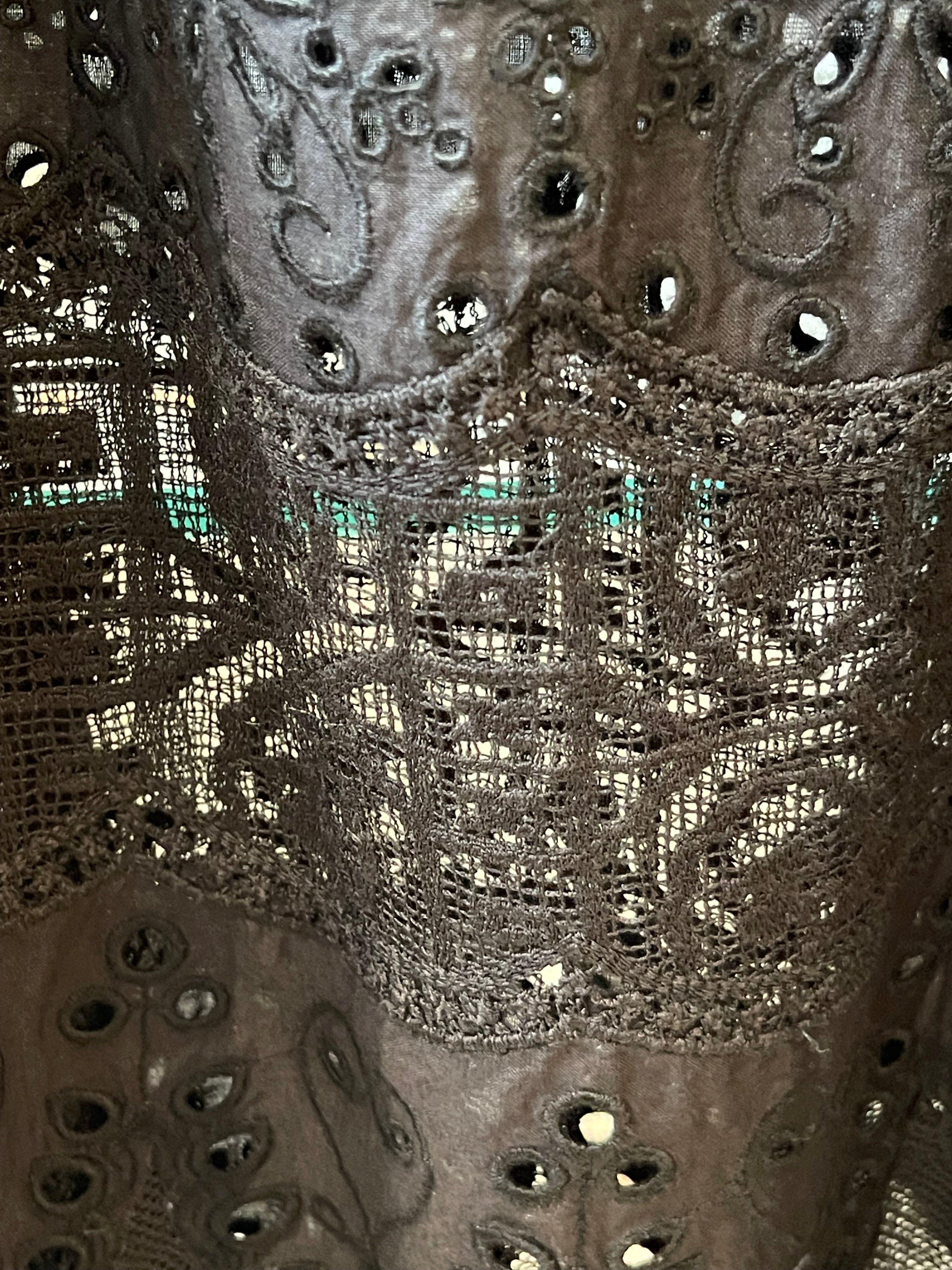 Pia Tjelta - Nedersel - bomuld - broderi anglaise - kniplinger  - sort
