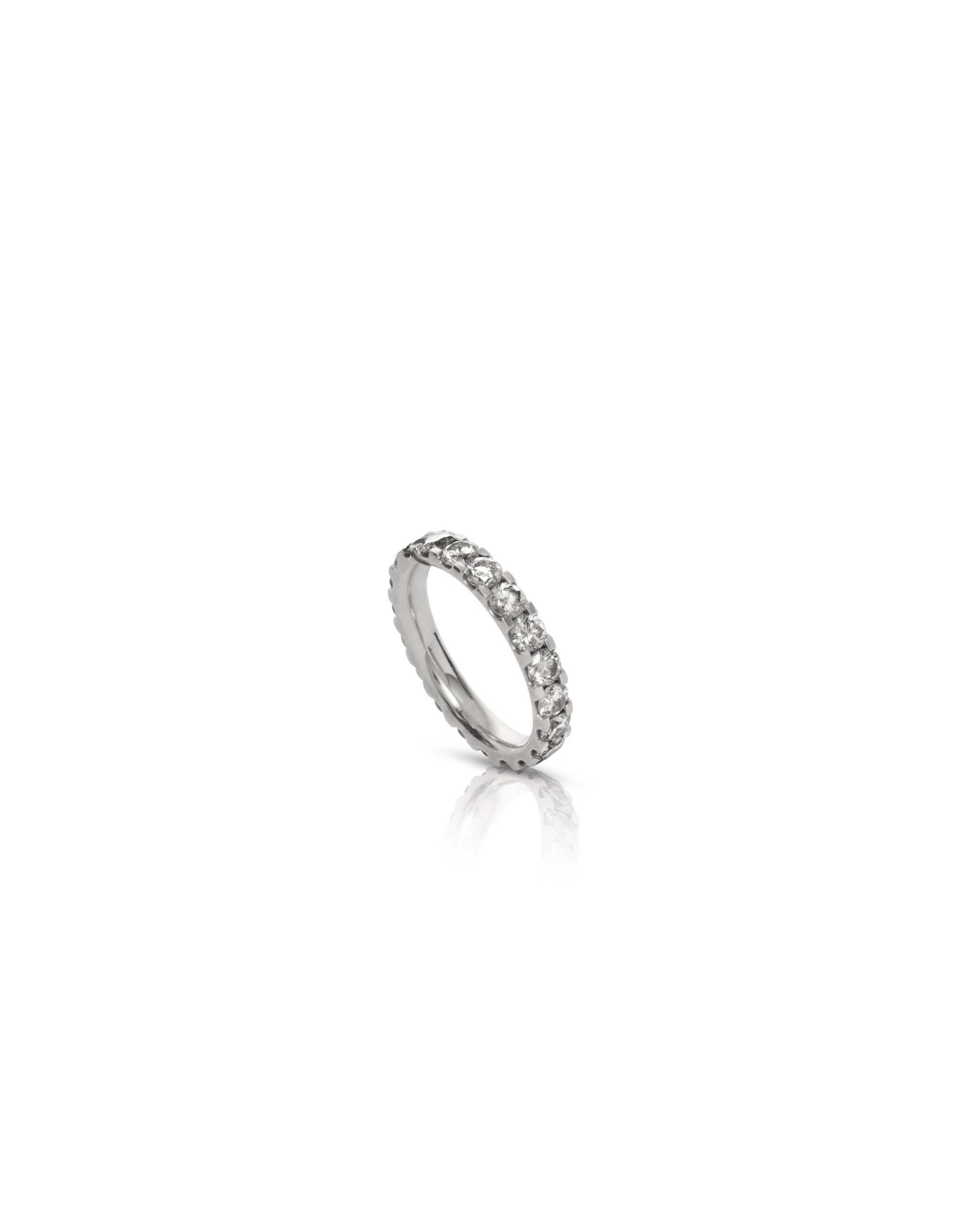 Ring  - Eternity  - 1,1 ct - Diamanter - Hvid guld -