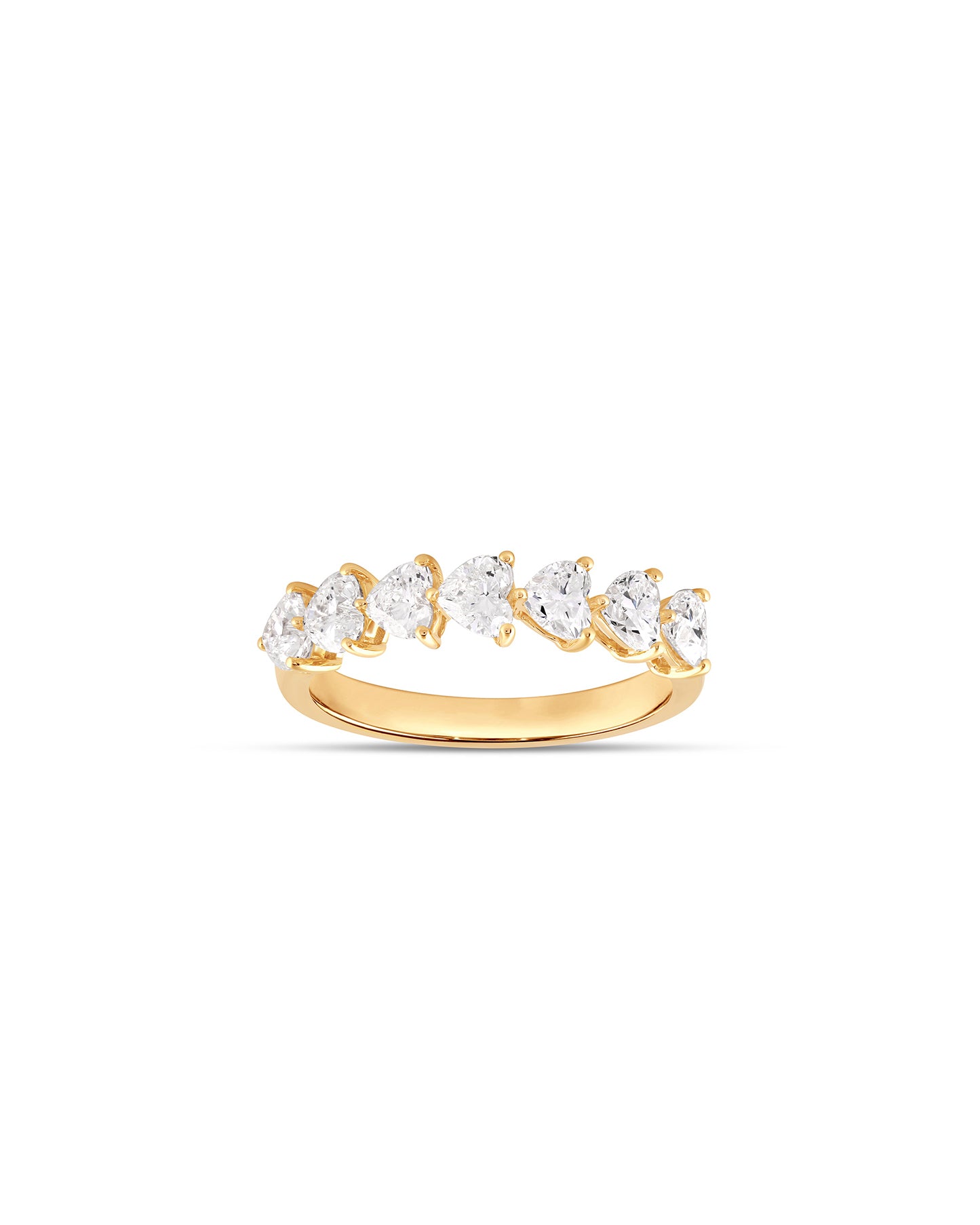 Ring - 7Hjerte - diamanter - gult guld