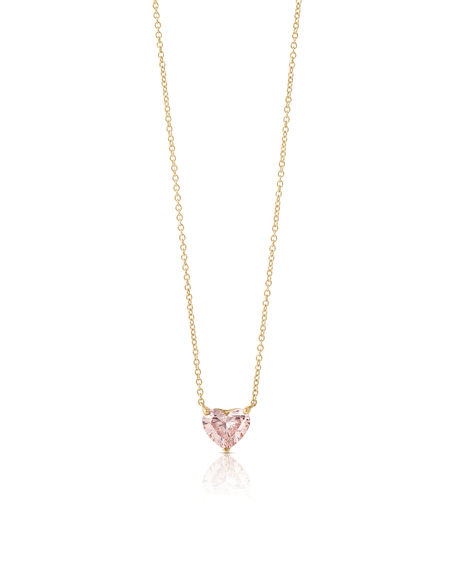 Halskæde - gult guld - pink diamant - 2,5 ct - Diamanthalskæde