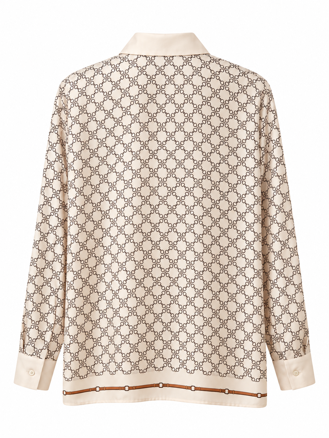 Isia - Skjorte - Robert Friedman - silke - mønster - beige