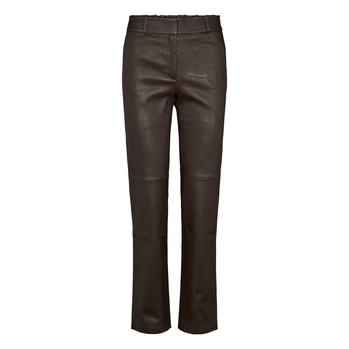 Jenna stretch plonge - skindbukser - Dark brown