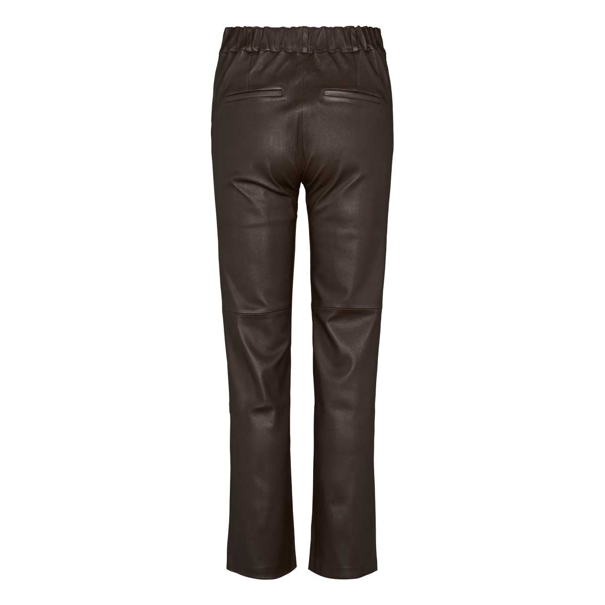 Jenna stretch plonge - skindbukser - Dark brown