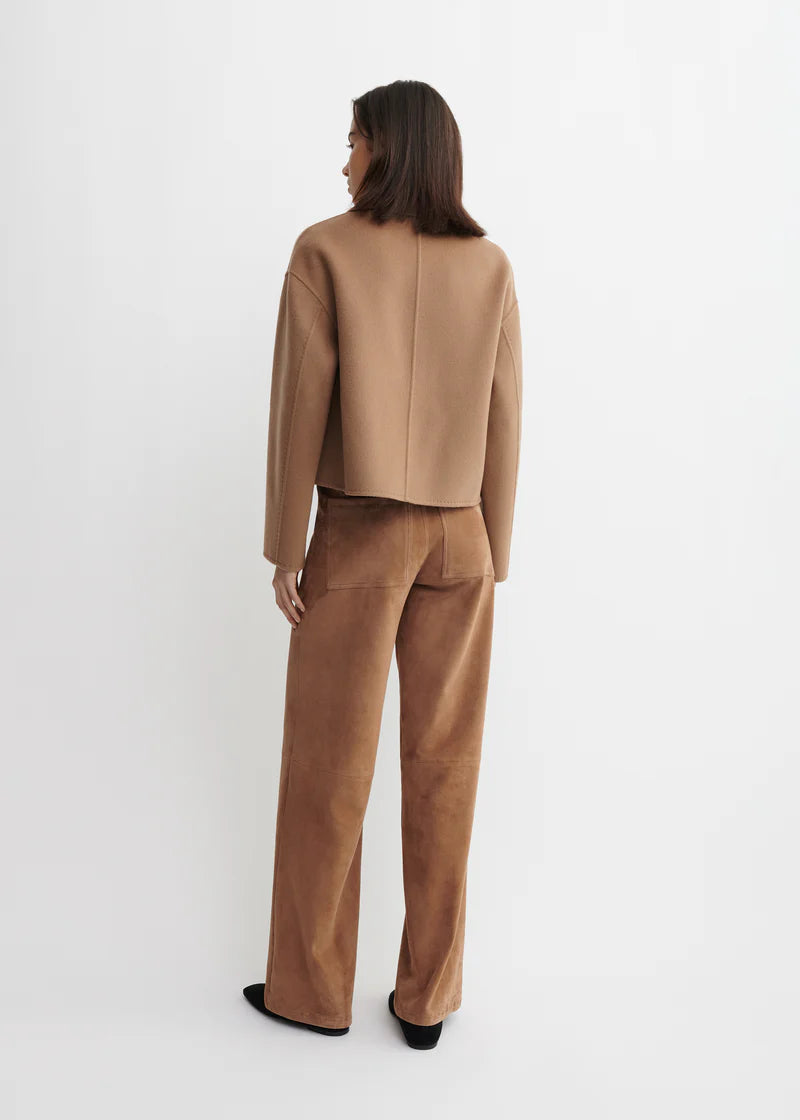 Kort Uldjakke - Kerry - Mørk Beige -