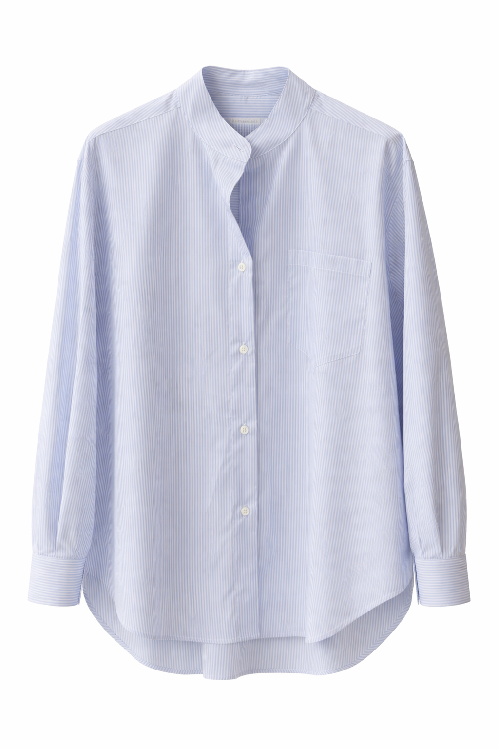 Natil - Klassisk Skjorte - stribet - lyseblå - hvid