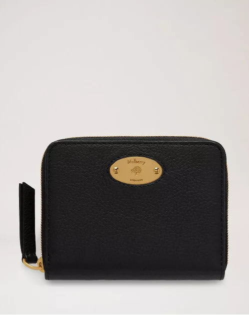 Pung - Plaque Small Zip Around Purse, Black