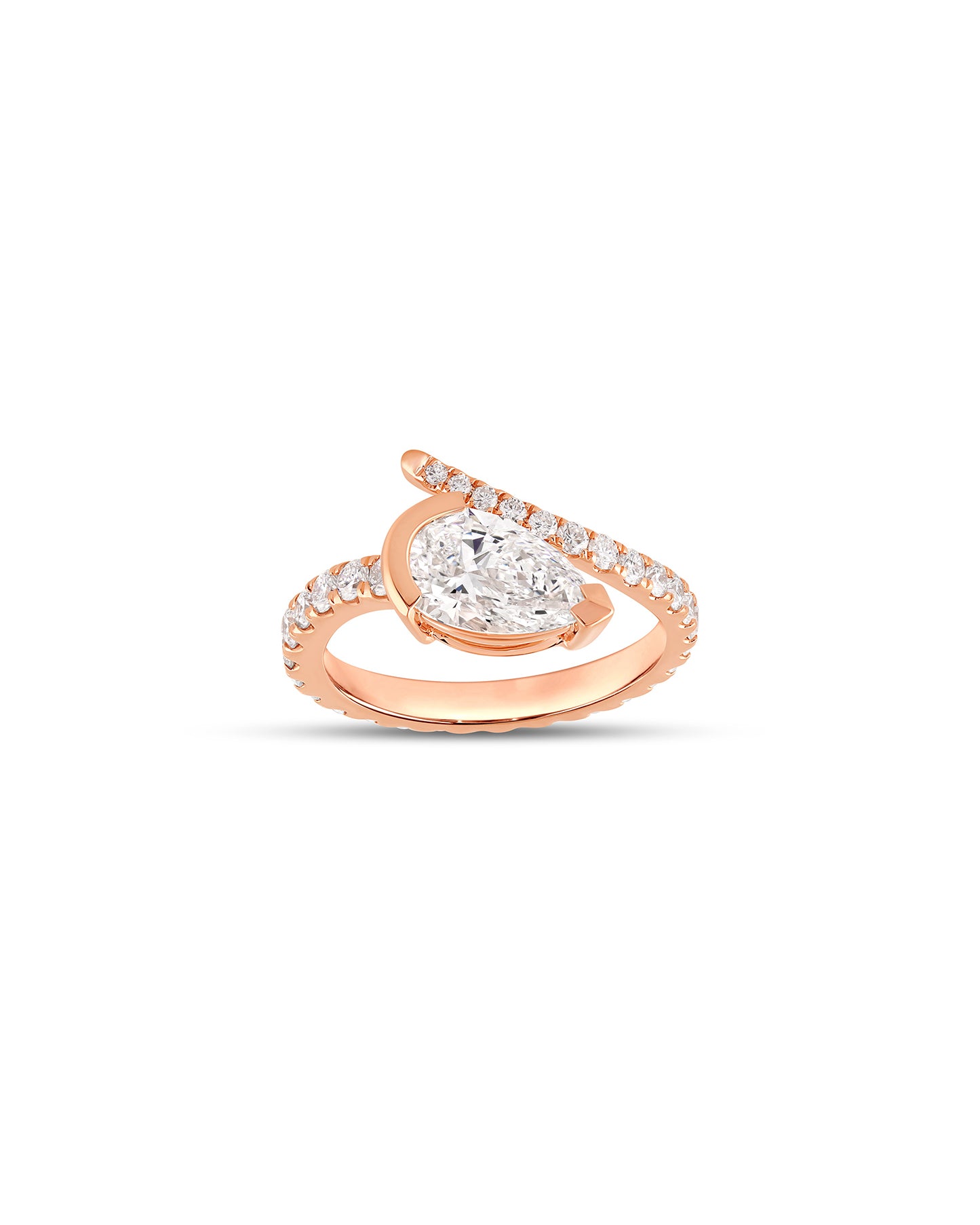 Ring -  snake - diamanter - rosaguld