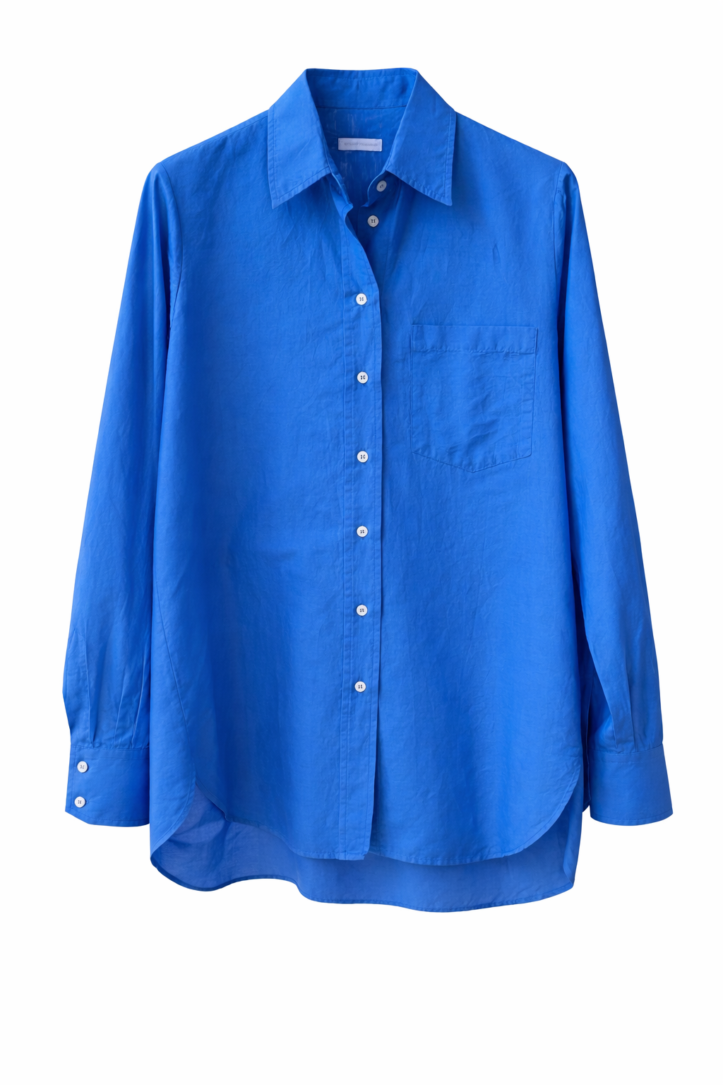 Tittatc - Klassisk Skjorte - silke og bomuld - Blå -