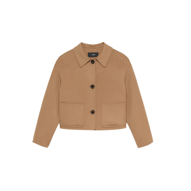 Kort Uldjakke - Kerry - Mørk Beige -