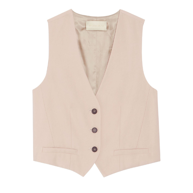 Benson - vest - taupe