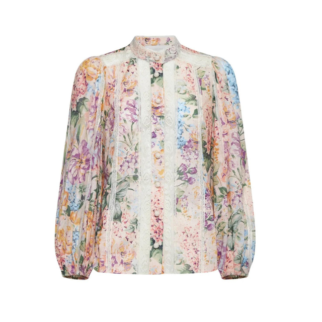 Halliday Lace Trim Shirt - Multi colour