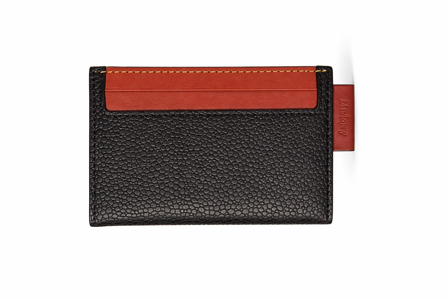 Kreditkortholder - Scotchgrain & Flat Calf - Sort/Cognac